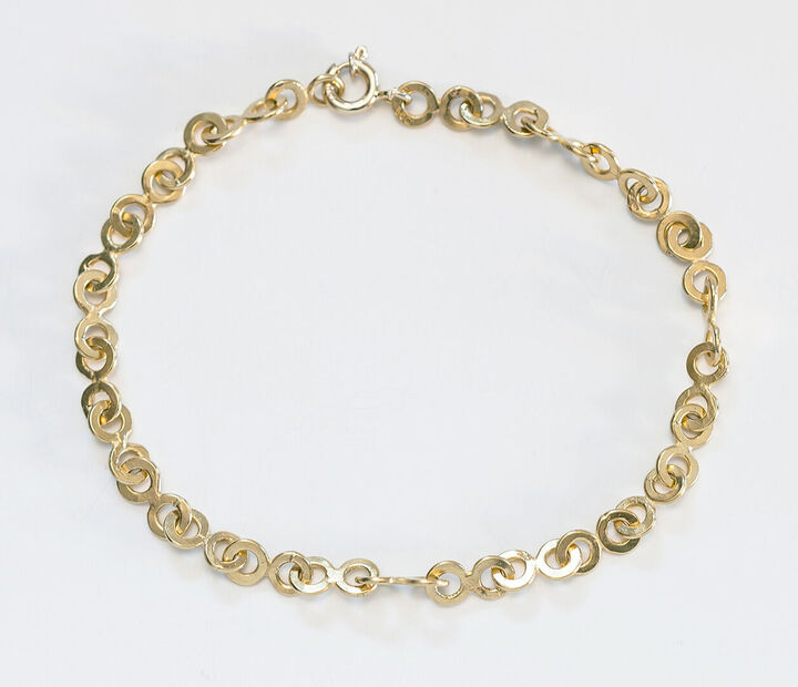 Handgeschmiedete Armkette in Gold